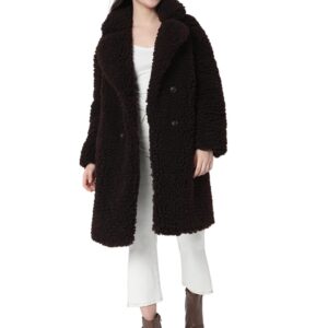Women's Polyester Knee Length A-Line Coat