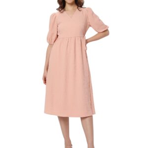 Women's Midi Polyester Blend Wrap Dress