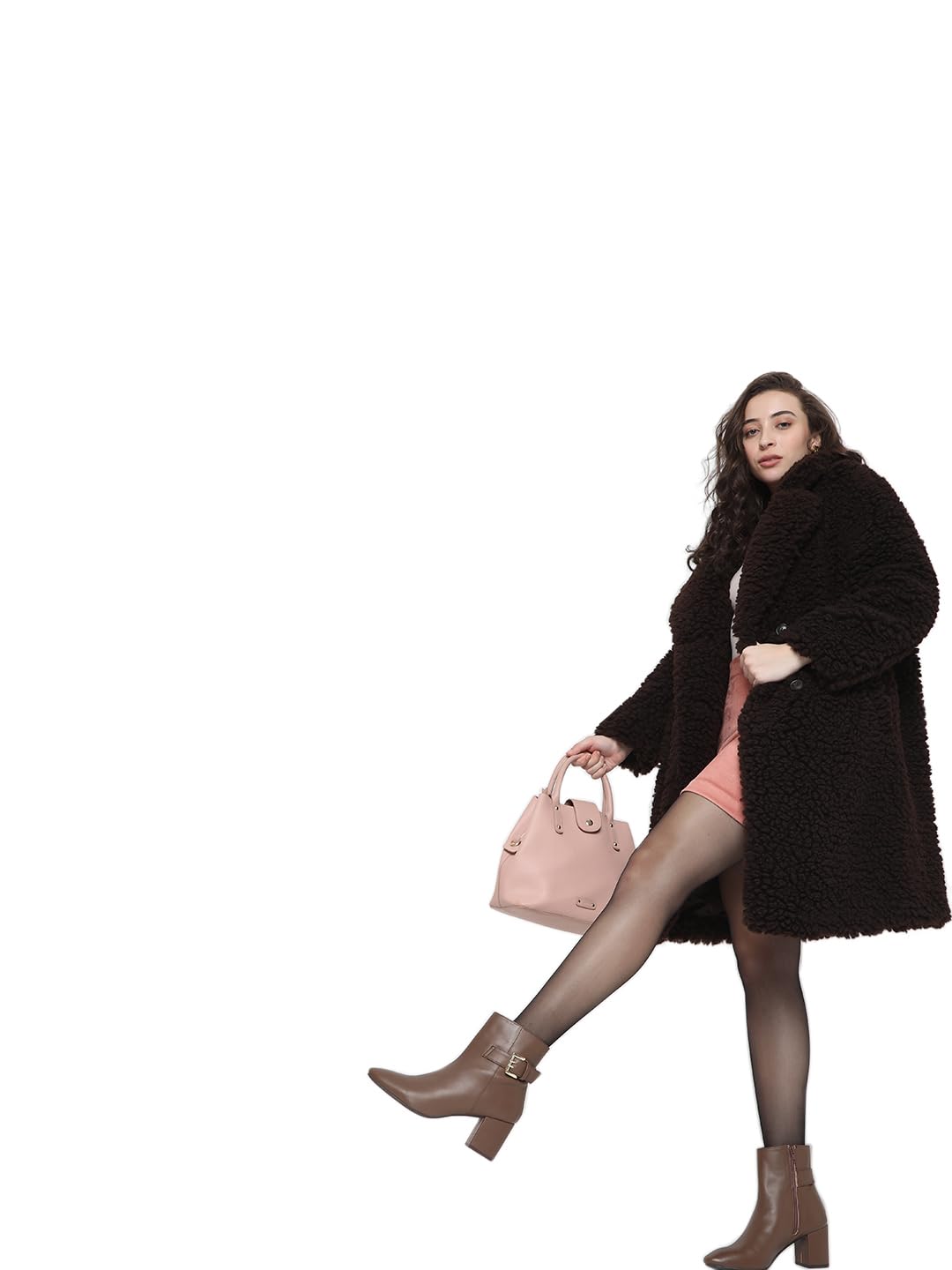 Women's Polyester Knee Length A-Line Coat - Image 2