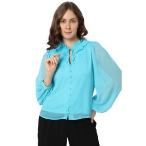 Solid Polyester Round Neck Women's Regular Fit Top