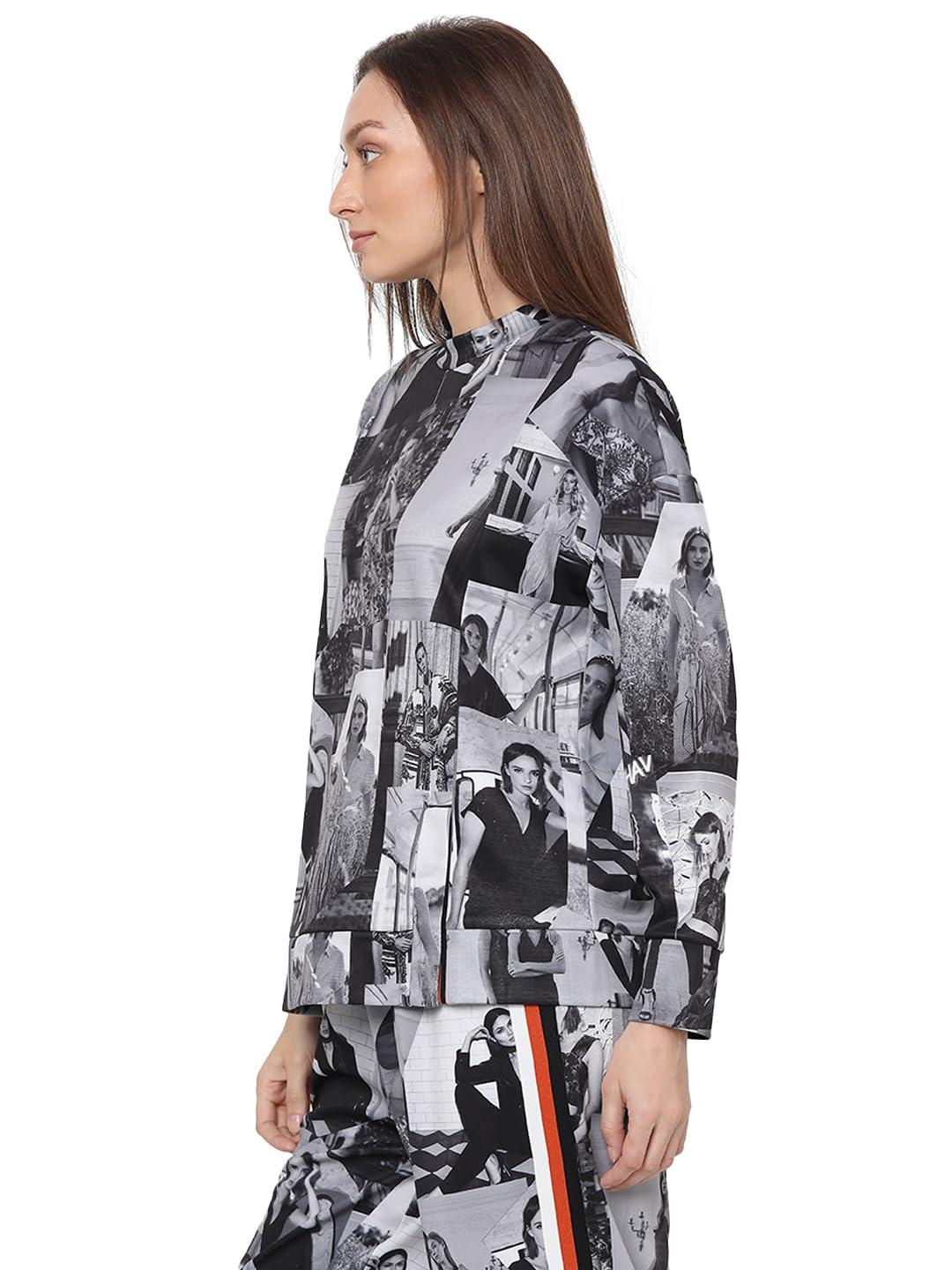 Women's Polyester Blend Round Neck Sweatshirt - Image 3