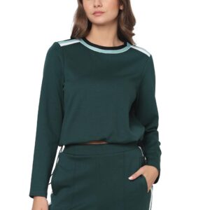 Women's Polyester Blend Round Neck Sweatshirt