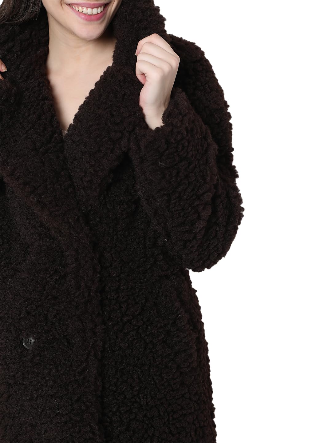 Women's Polyester Knee Length A-Line Coat - Image 5