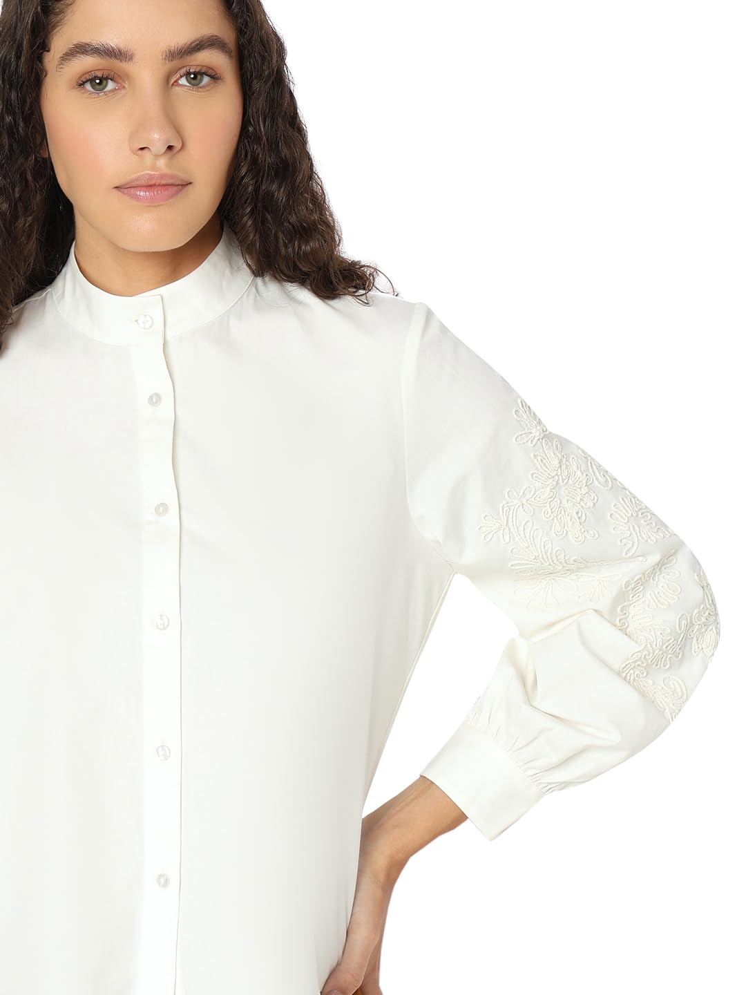 Women's Linen Solid Regular Fit T-Shirt - Image 6