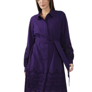 Women's Cotton Fit and Flare Knee-Length Dress