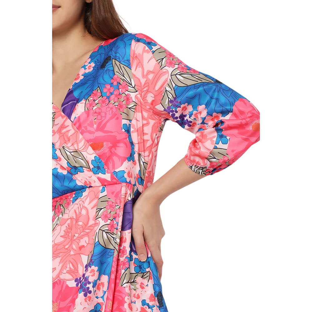 Women's Polyester Wrap Knee-Length Dress - Image 4