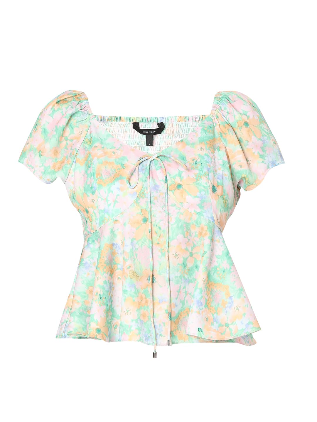 Floral Print Peplum Top - Image 7