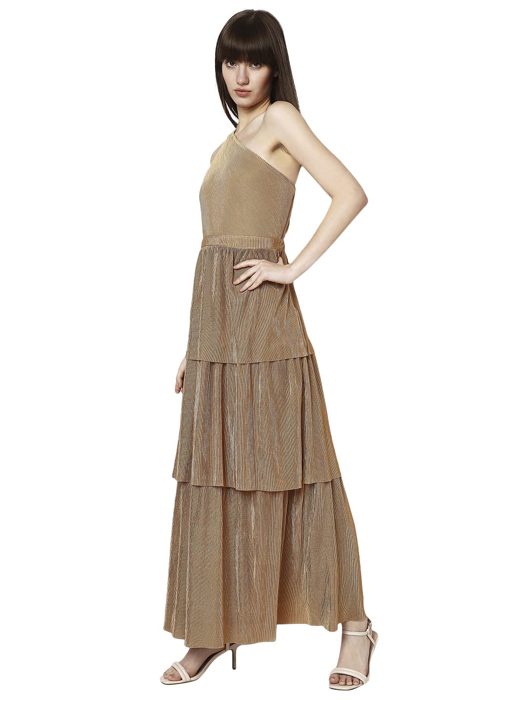 One Shoulder Tiered Maxi Dress - Image 3
