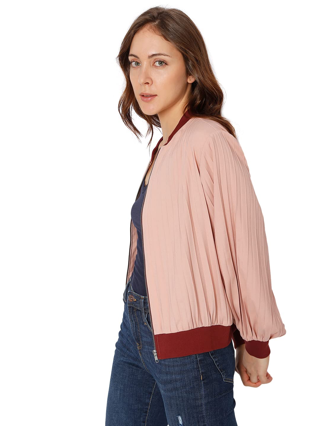 Women's Standard Length Polyester Stylised Jacket - Image 3