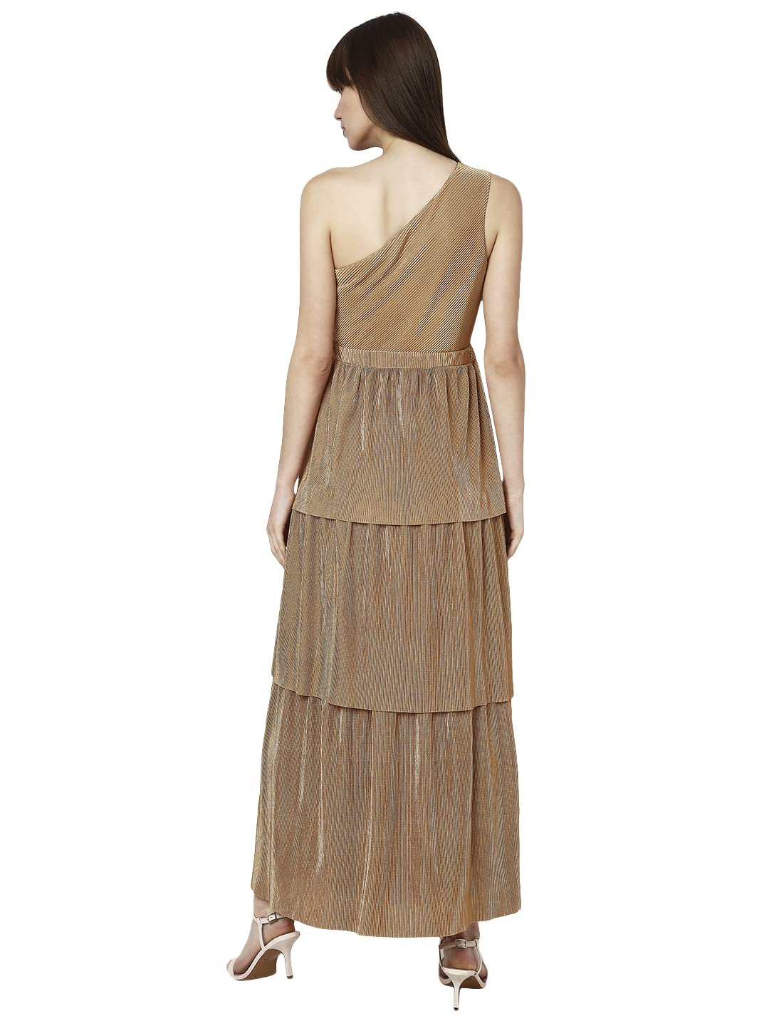 One Shoulder Tiered Maxi Dress - Image 4