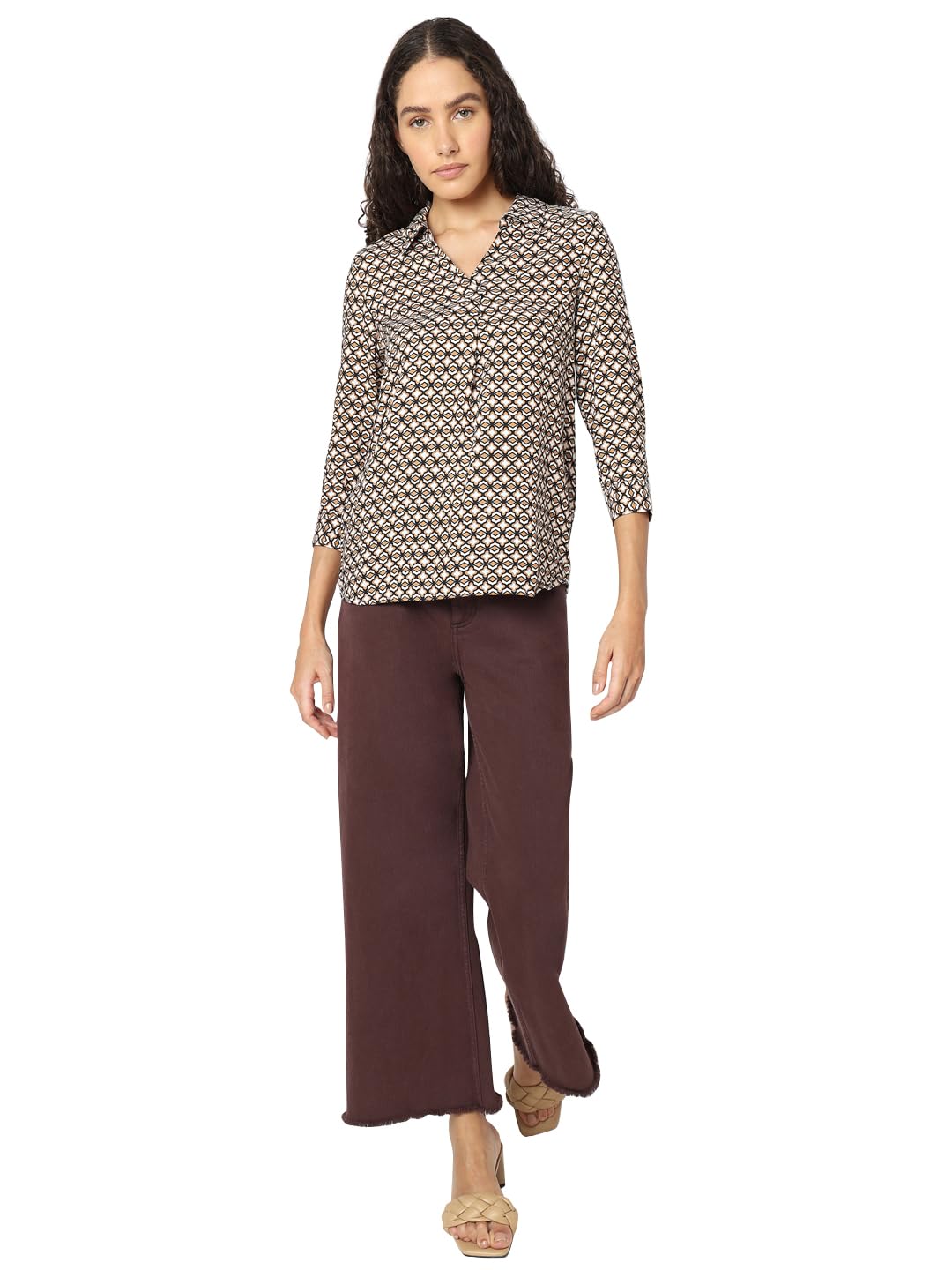 Women's Geometric Regular Fit T-Shirt - Image 5