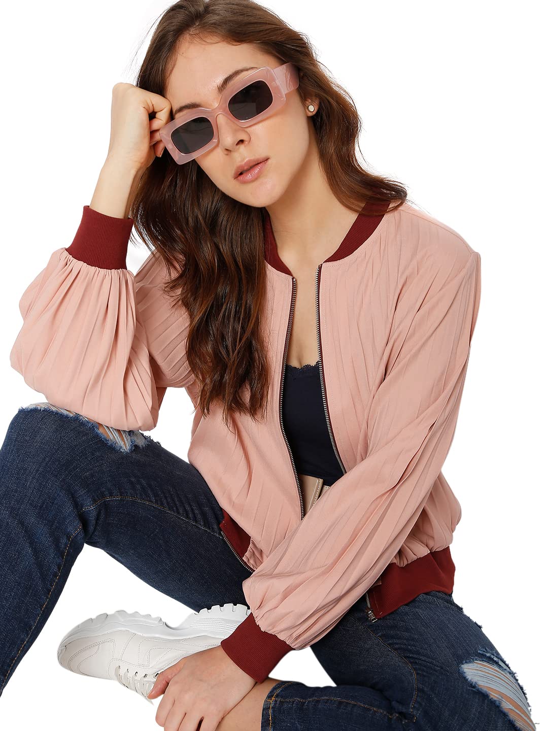 Women's Standard Length Polyester Stylised Jacket - Image 7