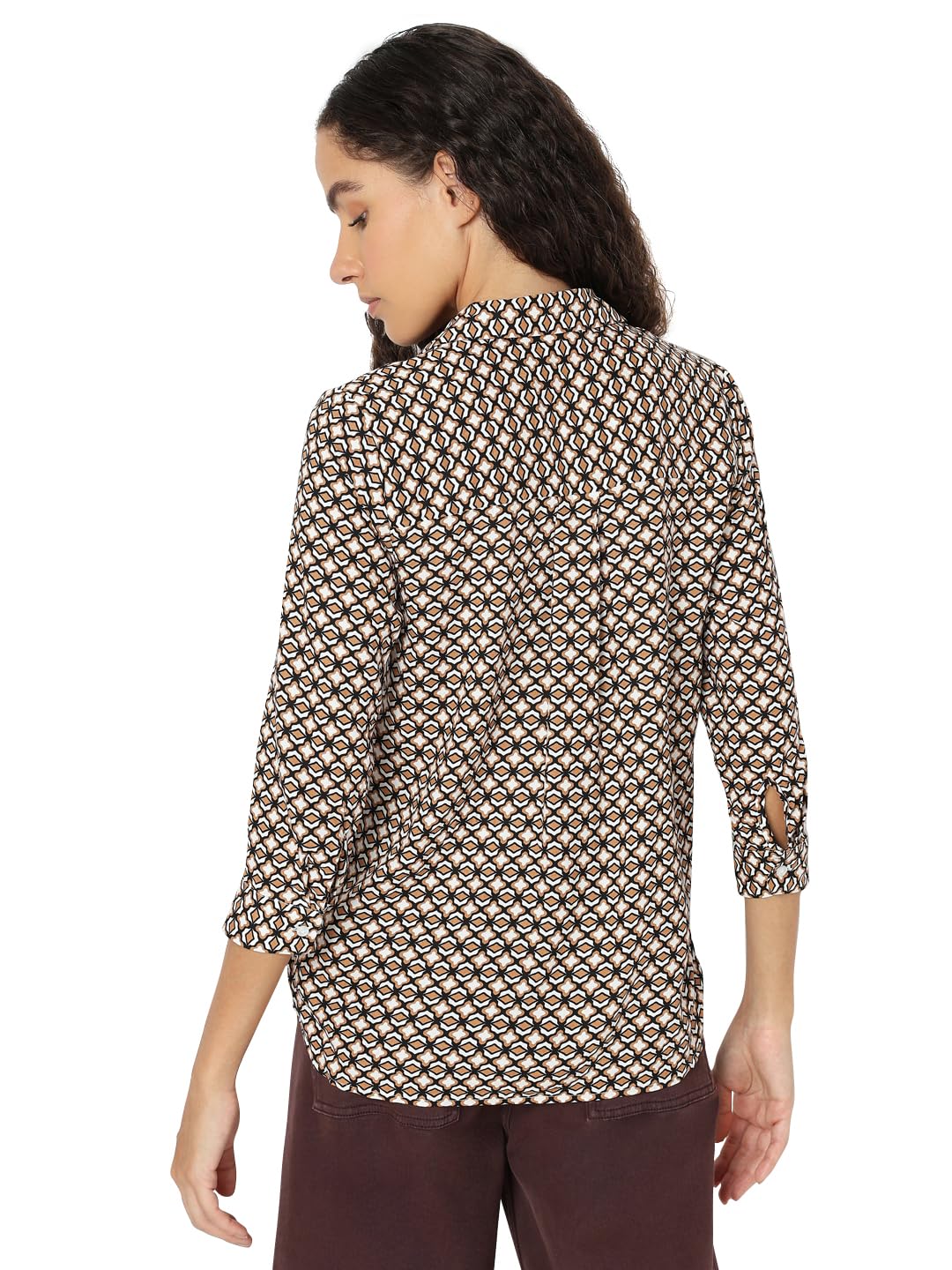 Women's Geometric Regular Fit T-Shirt - Image 4