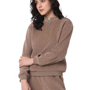 Women's Polyester Blend Round Neck Sweatshirt