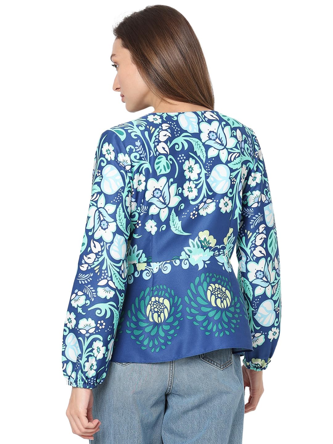 Floral Printed Puff Sleeves Top - Image 4