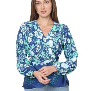 Floral Printed Puff Sleeves Top