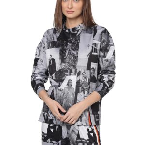 Women's Polyester Blend Round Neck Sweatshirt