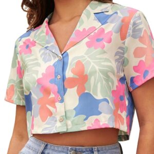 Women's Printed Rayon Shirt Top for Women | Western Shirt for Women Stylish Latest | Office Wear Crop Top Blouse