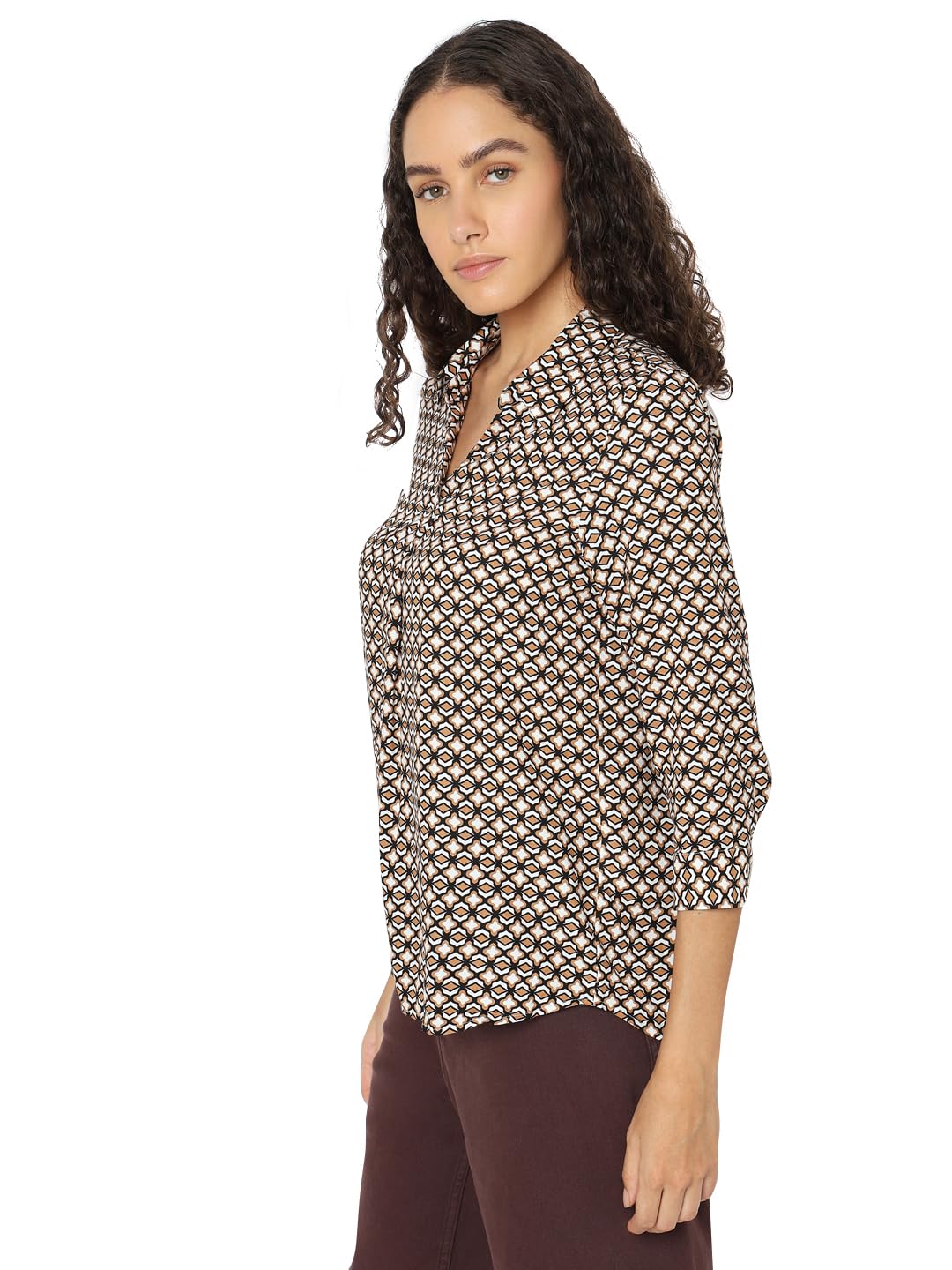 Women's Geometric Regular Fit T-Shirt - Image 3