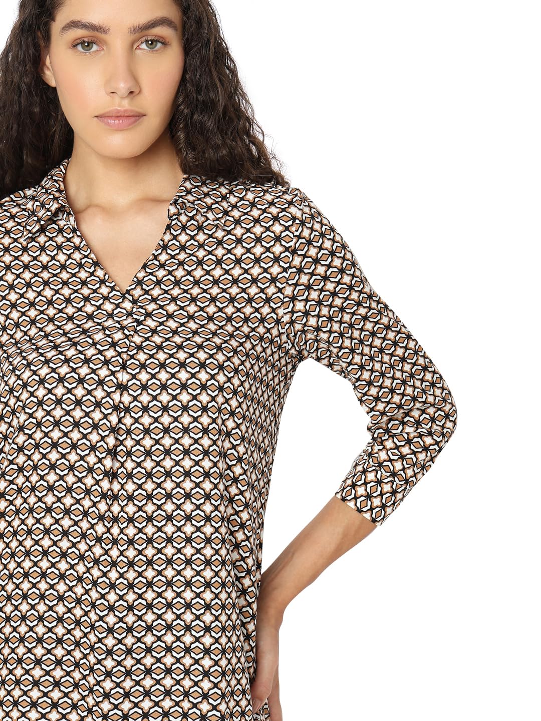 Women's Geometric Regular Fit T-Shirt - Image 6