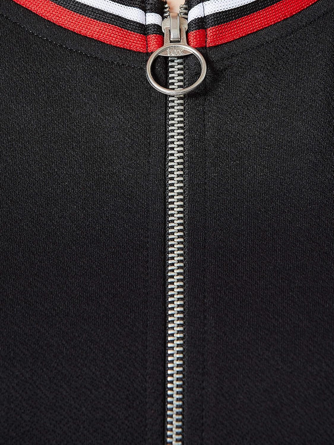 Women's Multicolored Round Neck Full Sleeves Solid Color-Blocked Jacket - Image 6